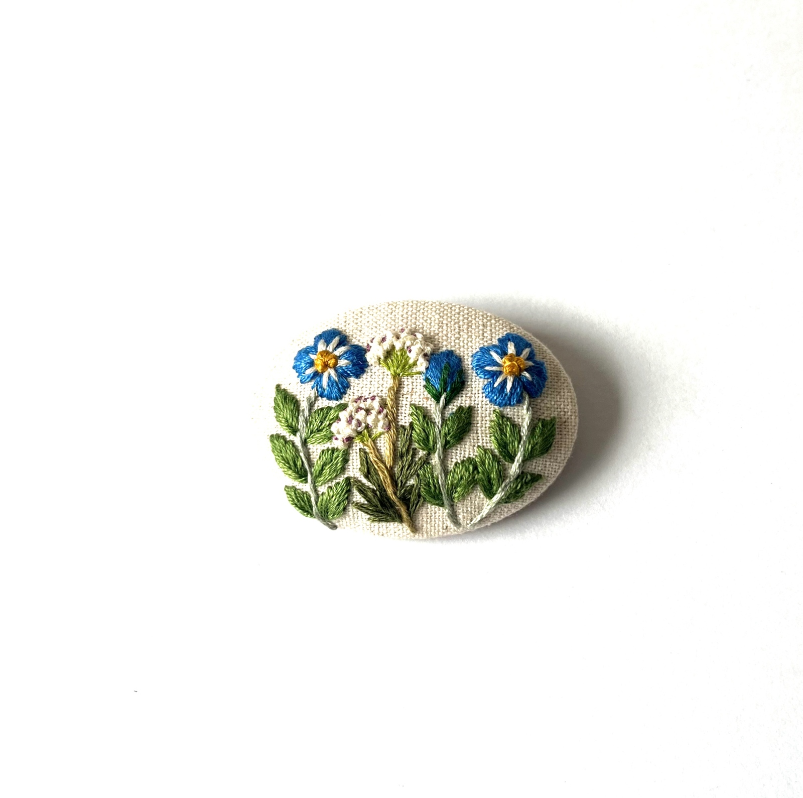 ❁hAnafany❁(専用)55mm くるみボタン　鳥刺繍 受注制作】選べる刺繍 くるみボタンセット - itonohaco'S