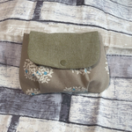 ふっくらポーチ★紫陽花⭐︎カーキ