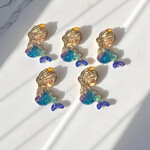 アクリルパーツ デコ 人魚 ネコ マーメイド 2タイプ各5個 夏 海 ハンドメイド 手芸 材料 pt-2338