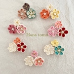 【受注制作】155つまみ細工　結婚式　成人式　七五三　卒業式　振袖　色留袖　訪問着　初節句　お呼ばれ　赤　オレンジ　ピンク　アイボリー　白　黄色　水色　緑　くすみカラー　カチューシャ　ヘアクリップ　