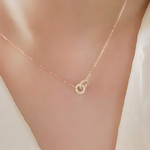 新作　高品質　18K　金18　繊細　上品　高品質　デイリー使い　大人可愛い　モダン　デザイン　SILVER925 　CZダイヤ　人気　ネックレス