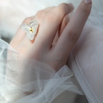 【咲く　ajisai 】ring 14kgf