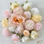 【再販×4】ピンクホワイト✿*:･ﾟ花材詰め合わせ 花材・造花・アーティフィシャルフラワー・パーツ