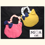 送料無料！リボンのデニム猫ちゃん♡リボンの無地猫ちゃん