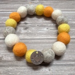 C ポンポンチョーカー citrus羊毛フェルト　フェルトボール　ペットアクセサリー　ドッグタグ