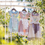 𓊆こちらは専用ページです𓊇 size130cm もくもく💭彩りワンピ🌷´-パッチワークエプロンワンピース 