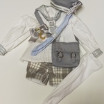 40cmサイズセーラー服セット（グレー）
