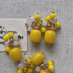 2pcs)3954)ビーズタッセル)yellow#2d