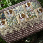 わんちゃんポーチ　キャバリア茶犬通帳入れ