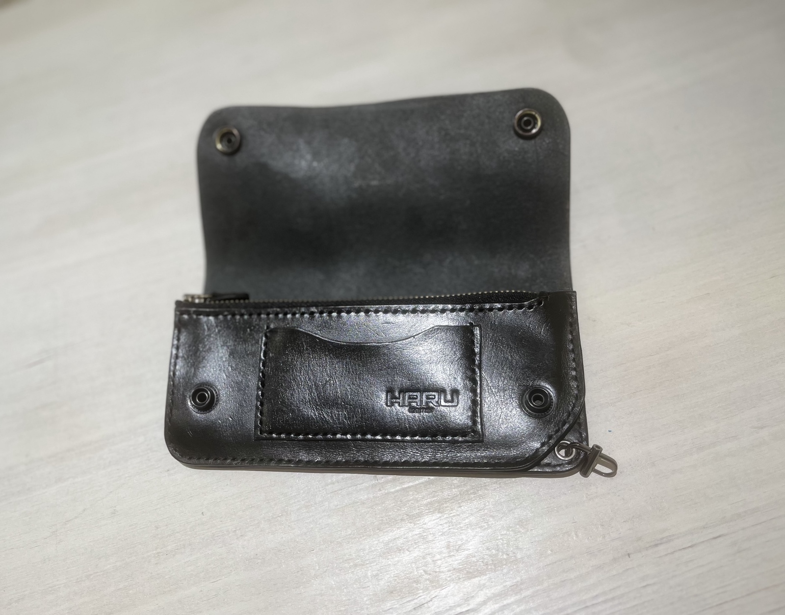 HARU オリジナルロングトラッカーウォレットブラック(左利き用も作成できます) HARUオリジナルロングトラッカーウォレットブラック(左利き用も作成