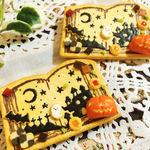 【帯留め】本クッキー　ハロウィンver