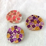 再販【陶土】紫陽花あじさいブローチ／葉っぱなし
