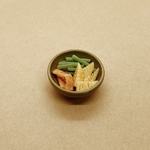 ミニチュアフード「ふきとたけのこの煮物」