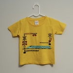 踏切　電車　新幹線　Tシャツ　イエロー　100