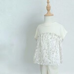 オーガニックコットン100% ドッキングTシャツ上下セット　キッズパジャマ