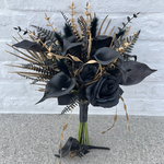  【送料込み】black & gold ドライフラワー×アートフラワーブーケ