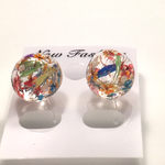花びらとパールのノンホールピアス☆