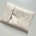 【熱中症対策】アイスノンカバー（生成チューリップ刺繍）