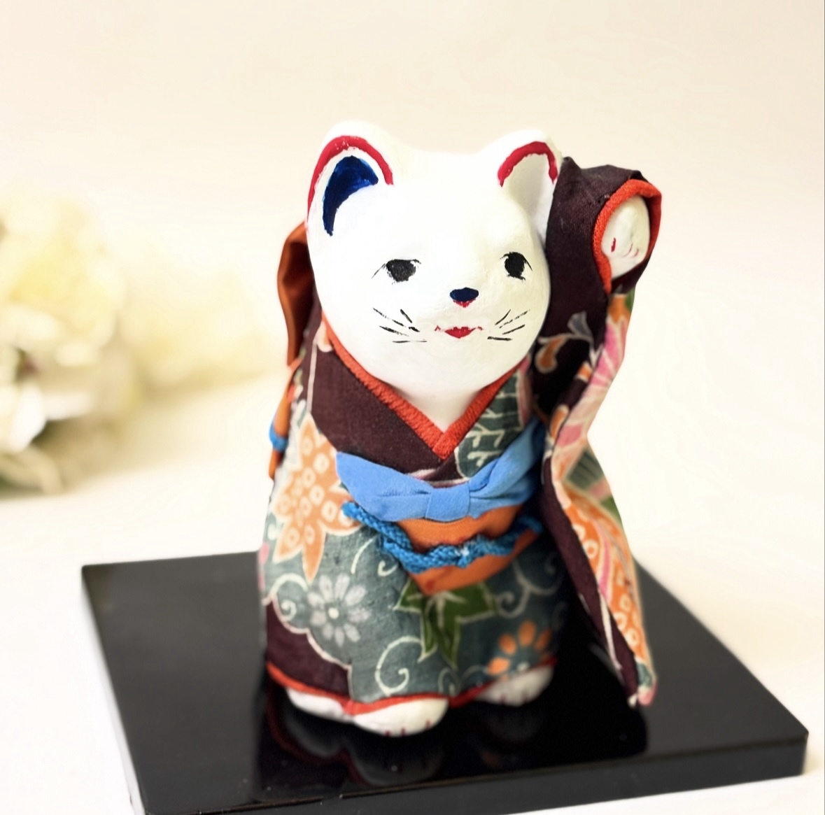 一閑張り一閑張りバック 歌川国芳蹴鞠猫古布
