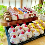 おままごと☆フェルトのロールケーキ屋さん　8個セット　フェルトままごと
