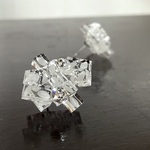 お米キューブのパーティーピアス/イヤリング 「日本の心！お米の煌めき」