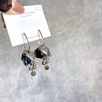 チェーン×シルバーハートのフープピアス