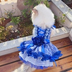 豪華プリンセスドレス　清流　雨季　ふんわりロングパニエドレス　ショートドレス　犬　猫
