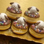 こいぬのドーナツ🍩チョコスプレー🐶樹脂粘土　フェイクスイーツ　フェイクフード