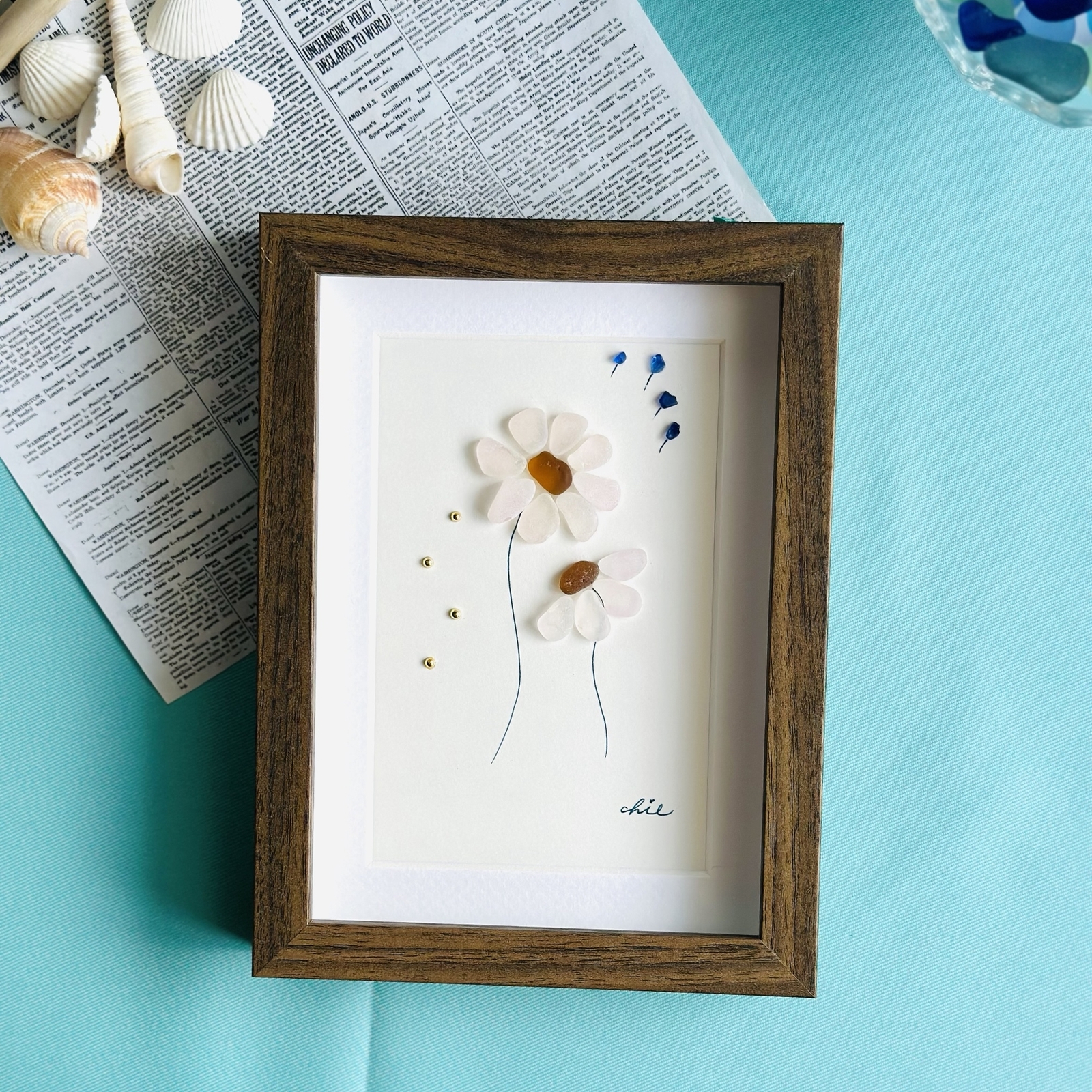 ハッピーウェディング】シーグラスアート - atorie_chitchi