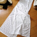 コットン100％レースとダブルガーゼのストール　日よけ対策　日焼け対策　UV対策　冷房対策 プレゼントにも☆