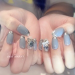 No202 kirakira blue nail꙳˖⌖ﾟ