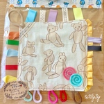 《販売数10》シャカシャカタグガーゼ《アイボリー×ぐるぐるキャンディー》♡ベビー大好き