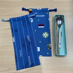 w12×28cm 水色 サッカー 国旗 サッカーボール ワールドカップ箸袋はし箱袋はし袋