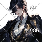 A-986 メンズ ステッカー sticker 素材 コラージュ collage シール achashop