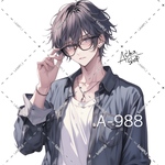 A-988 メンズ ステッカー sticker 素材 コラージュ collage シール achashop