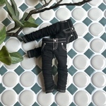 【単品】足を長く見せたい人の黒スキニーパンツ/オビツ11サイズ