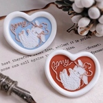 【受注可】33mm ハートBunny シーリングスタンプ ヘッド うさぎ