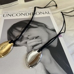 mirror fake leather necklace🪞
