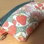 39(＝ｻﾝｷｭｰ)企画：プチポーチ ラミネート yuwa苺フラワーシャボン。