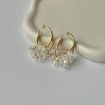 【EIMI】イヤーカフ　クリアビーズ（両耳用）