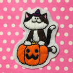 ねことかぼちゃのワッペン