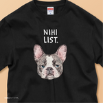 「ニヒルなイヌ」コットンTシャツ/送料無料