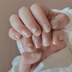 - シアーベージュ × 儚げニュアンス -｜𝐟𝐚𝐛𝐫𝐢𝐜｜ネイルチップ