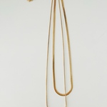 【Maria’s】サージカルステンレス ゴールド2連スネークチェーンネックレス アジャスター付き