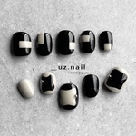 再販｜美フォルム♡ #121 チップ＆カラー変更無料♡ ネイルチップ｜シンプルネイル｜大人ネイル｜モードネイル｜個性派ネイル｜グレージュネイル｜ブラックネイル