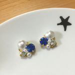 パールとビジューのイヤリング