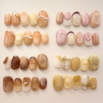 ネイルチップ💅選べるカラーのうるうるニュアンス　パープル　ブラウン　オレンジ　グリーン　推し活