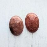 【25×18mm　1セット２個】レピドライト　オーバル　カボション