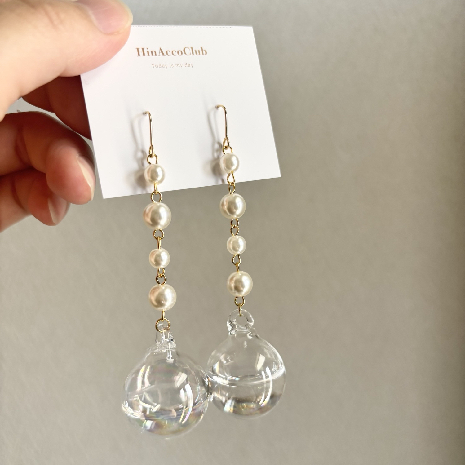 H180.❤️シャボン玉 ピアス イヤリング お水入り バブル bubble 