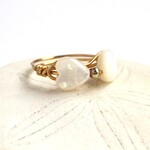 白蝶貝　Ribbon　Wire　Ring